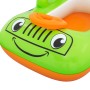 Grünes Bestway Kinder-Schlauchboot Lil' Navigator im Auto-Design mit Lenkrad.
