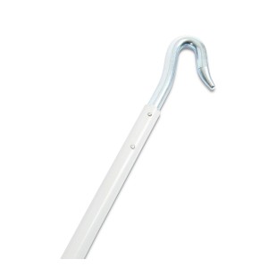 Avosdim Notkurbel 1000mm für Rollladensteuerung, weiße Stange mit Haken.