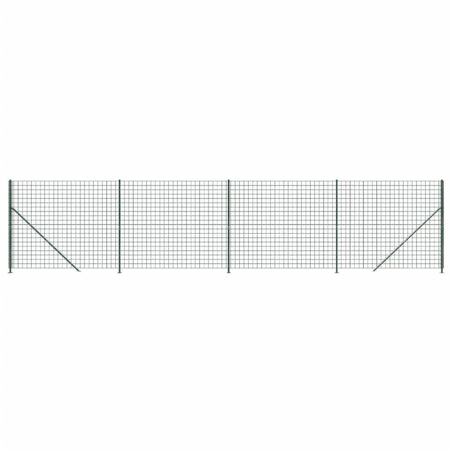 vidaXL Maschendrahtzaun mit Bodenflansch Grün 1,4x10 m 154179 günstig online kaufen