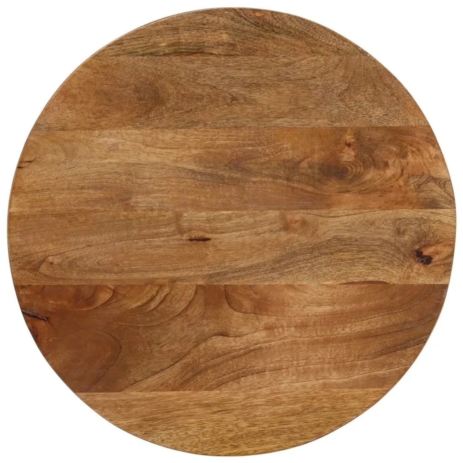 vidaXL Tischplatte Ø 60x3,8 cm Rund Massivholz Mango 370075