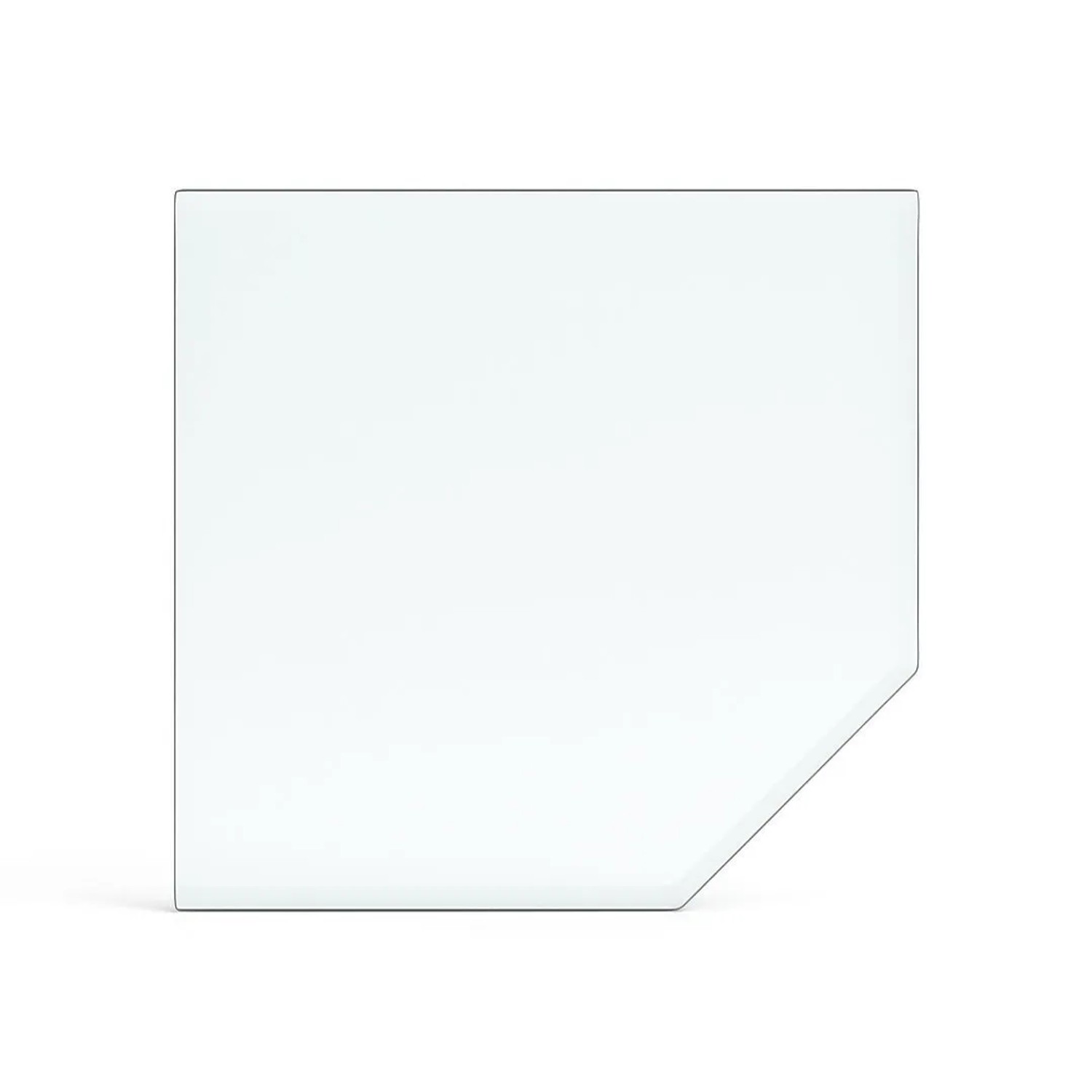 Feuercampus Funkenschutzplatte Glas für Kaminofen Fünfeck 110 x 110 x 0,6 cm