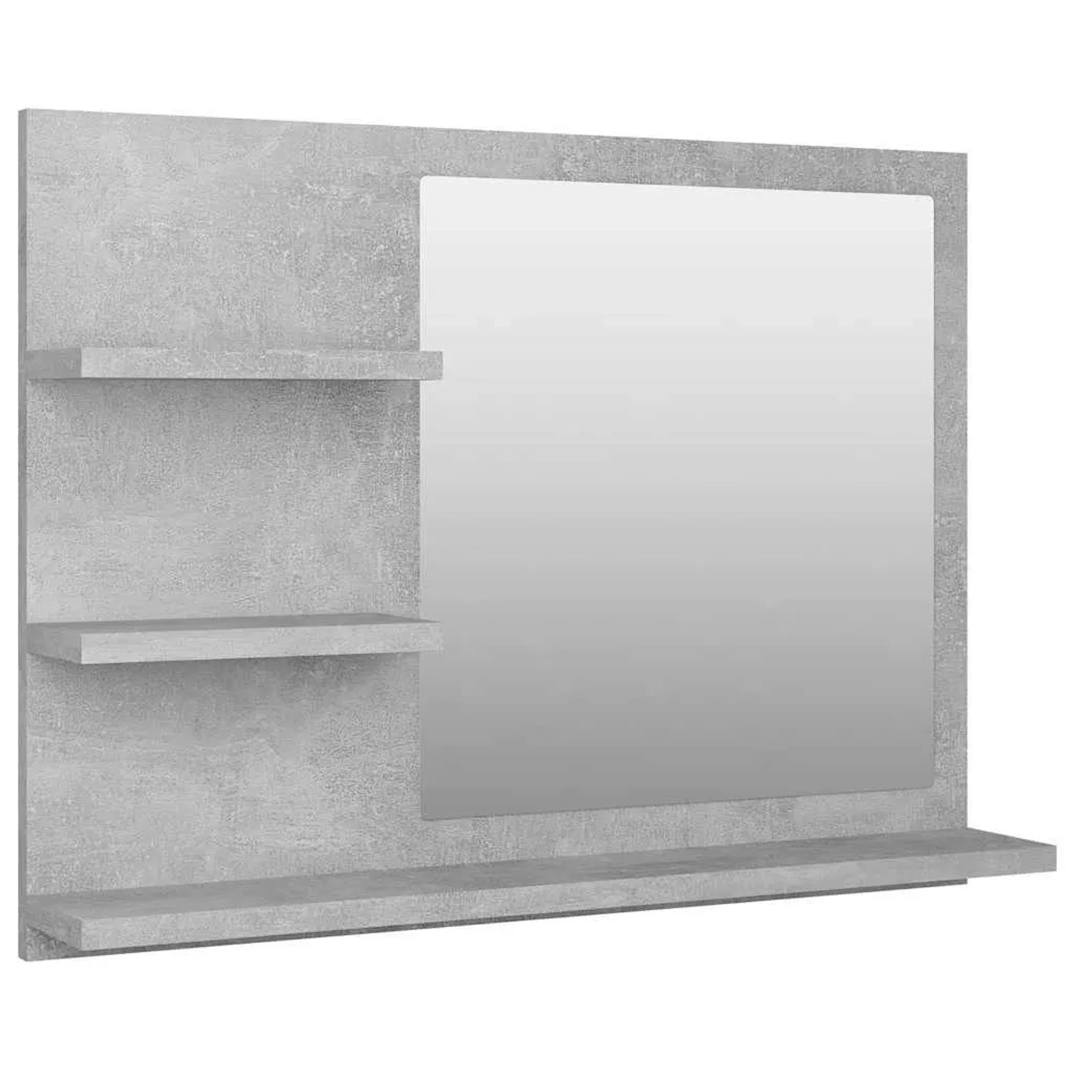 vidaXL Badspiegel Betongrau 60x10,5x45 cm Holzwerkstoff 805010