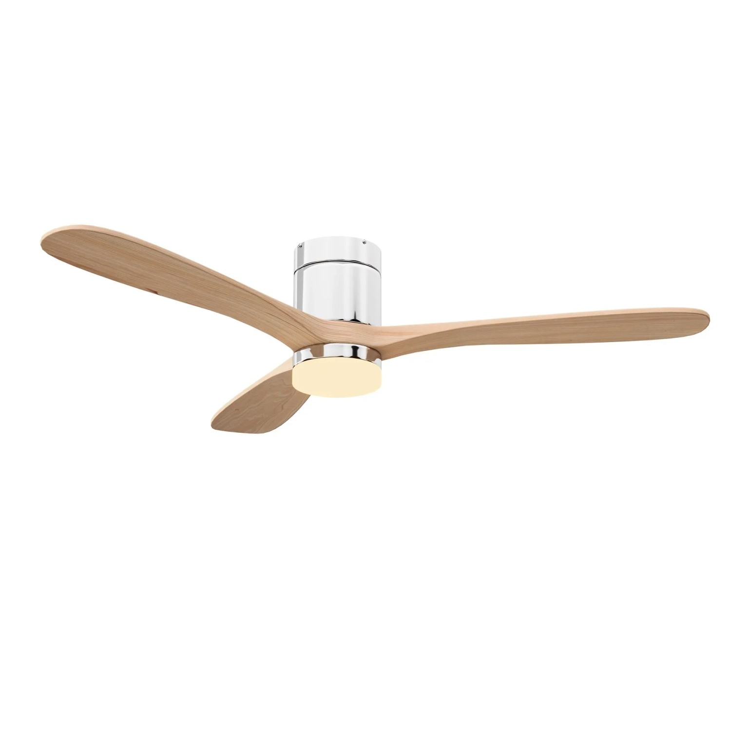 PXloue Deckenventilator mit Beleuchtung und Fernbedienung-DC Motor 3 Holzflügel 64cm