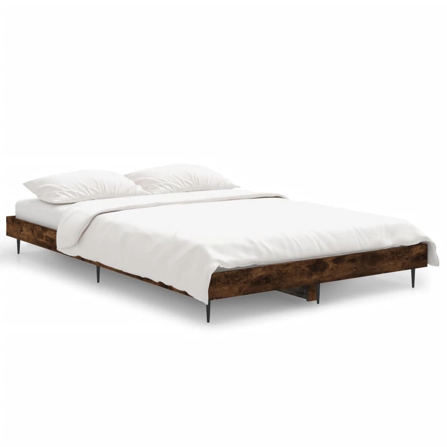 vidaXL Bettgestell ohne Matratze Räuchereiche 120x190 cm Holzwerkstoff 8322 günstig online kaufen