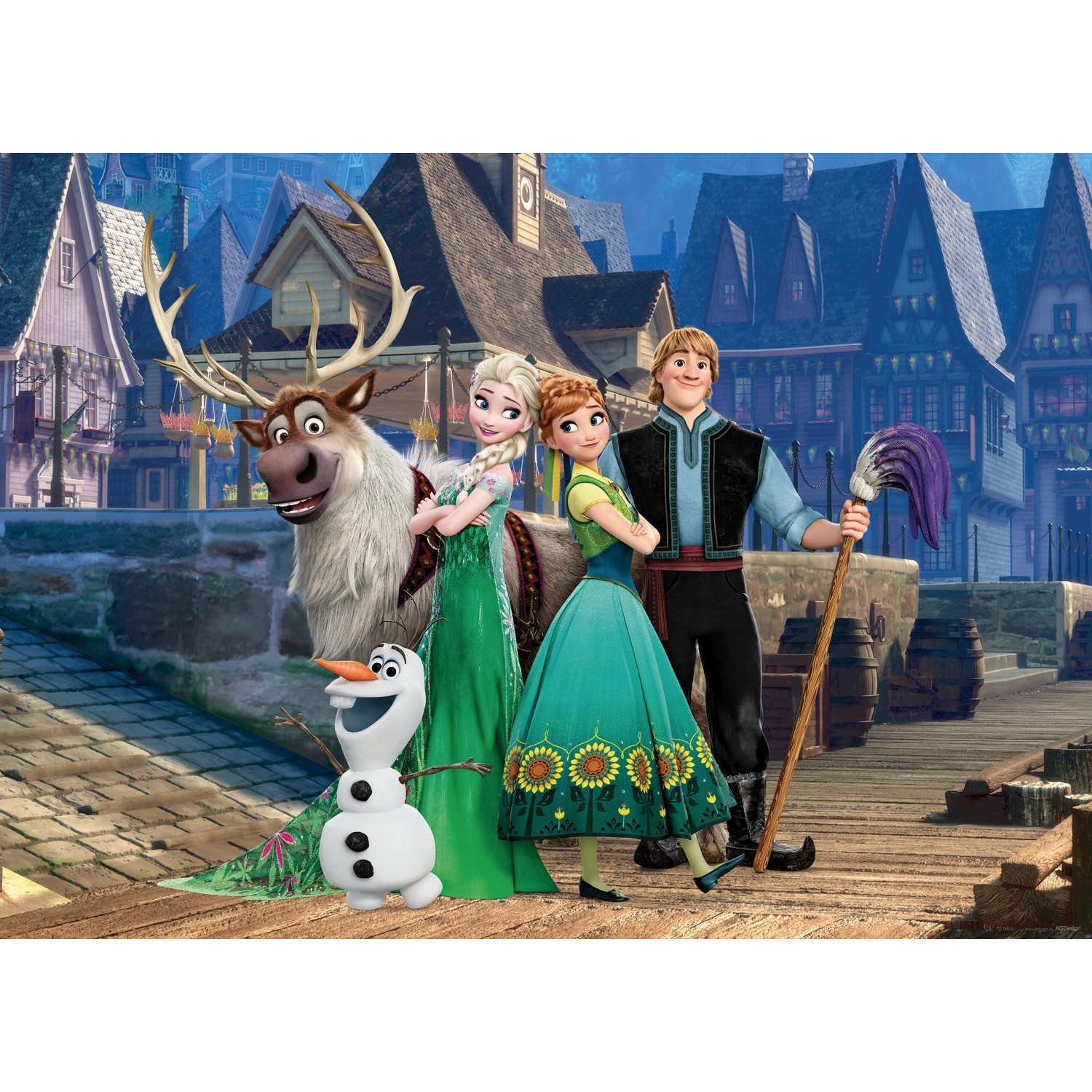 Disney Poster Die Eiskönigin Blau Grün und Braun 160 x 110 cm 600641 günstig online kaufen