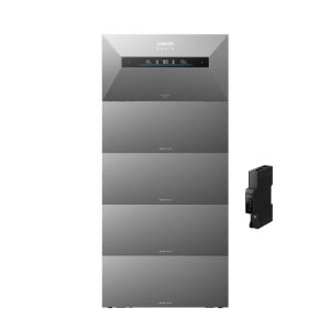 Anker SOLIX Solarbank Max AC 35 kWh Speicher mit 4 BP7000 Batterien und Smart Meter Gen 2, grau.