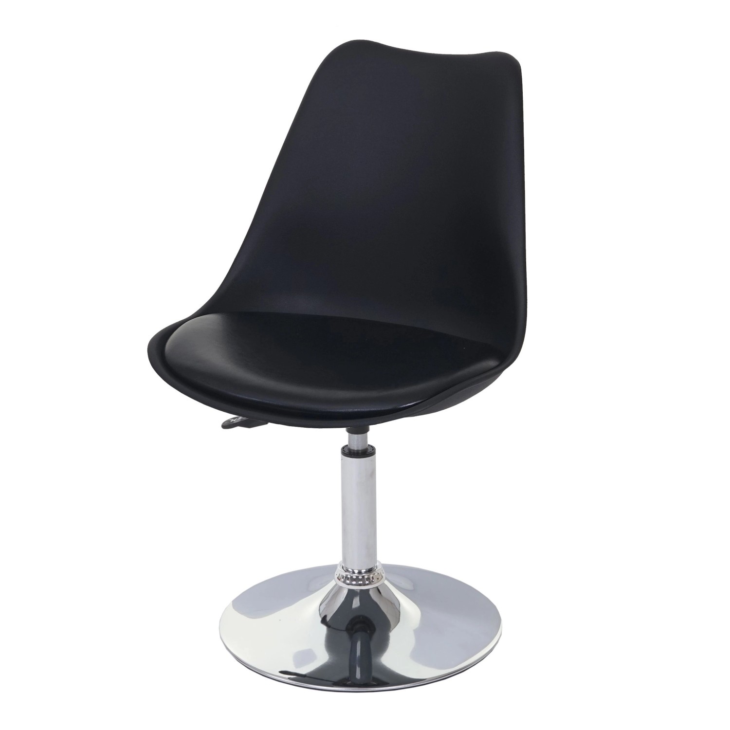 CHEFGASTRO Drehstuhl 2er-Set Oslo 80x48x54cm Sitzhöhe 42cm Kunstleder Schwarz