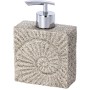 Beiger Wenko Seifenspender Fossil aus Polyresin mit Fossilienmuster und Chrompumpe, 0,23 l.
