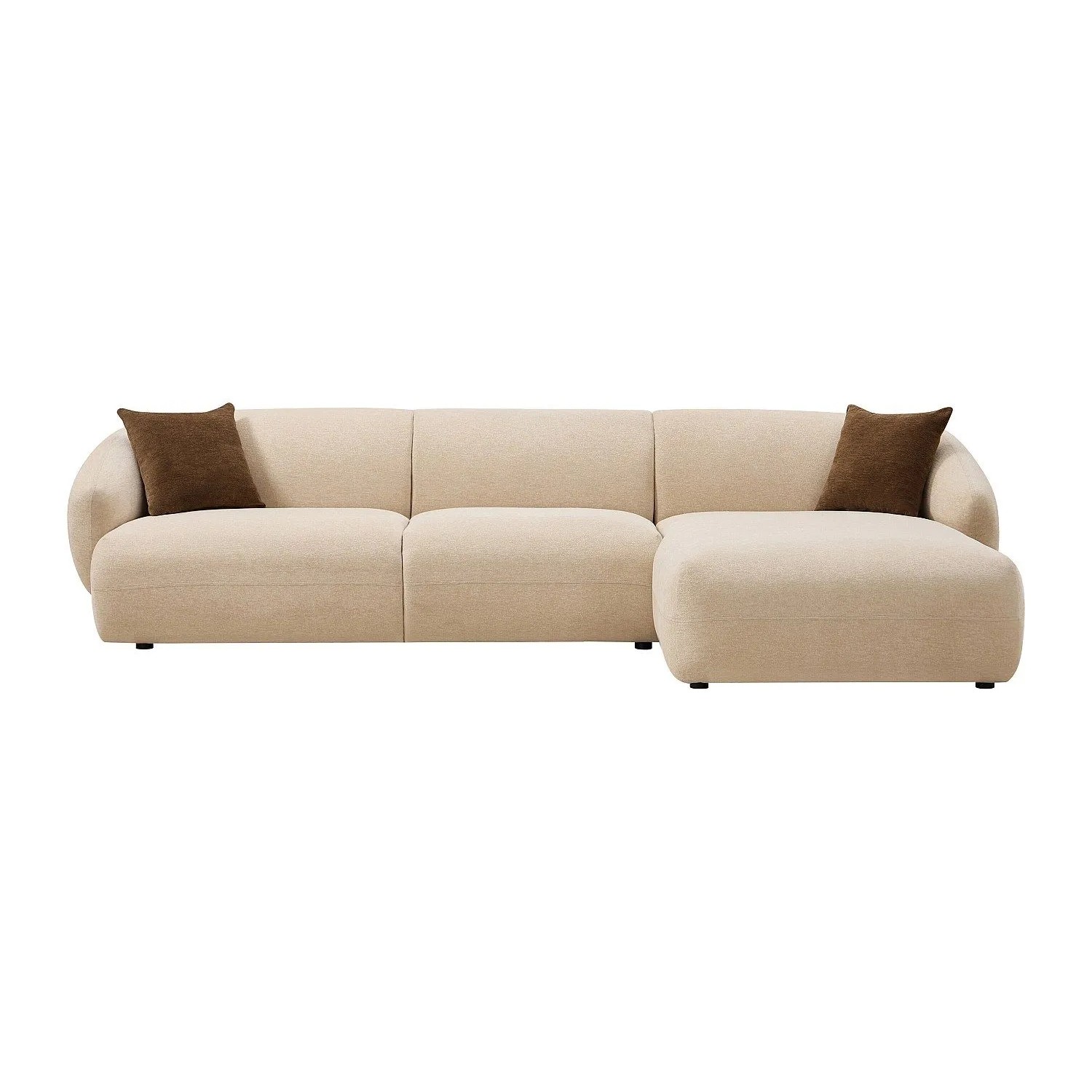 Vente-unique Sofa Ohne Schlafmöglichkeit Mibasto Beige 317 cm