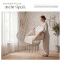 Tectake Hängesessel Samira Mit Dickem Sitzkissen Stabile Halteseile 81 x 80 x 139 cm Beige_7