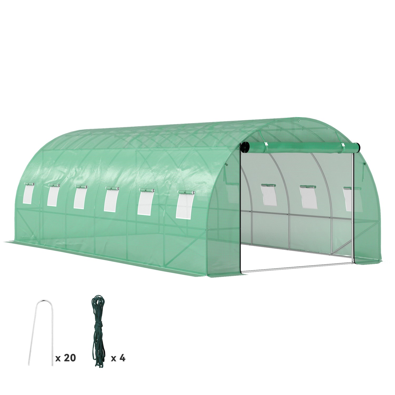 Outsunny Folientunnel UV Beständiger Folientunnel Kunststoff Stahl günstig online kaufen