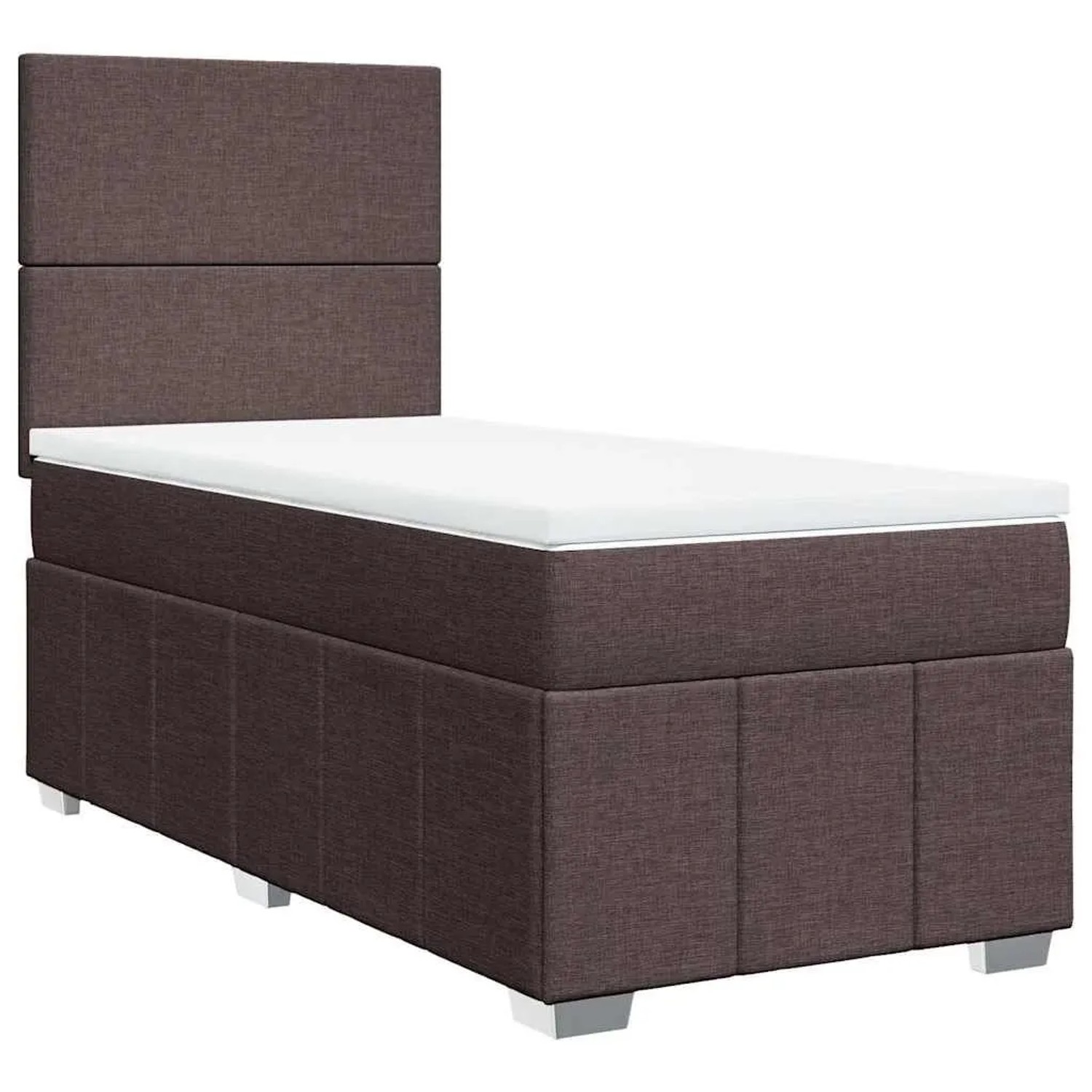 vidaXL Boxspringbett mit Matratze Dunkelbraun 80x200 cm Stoff 3293791 günstig online kaufen