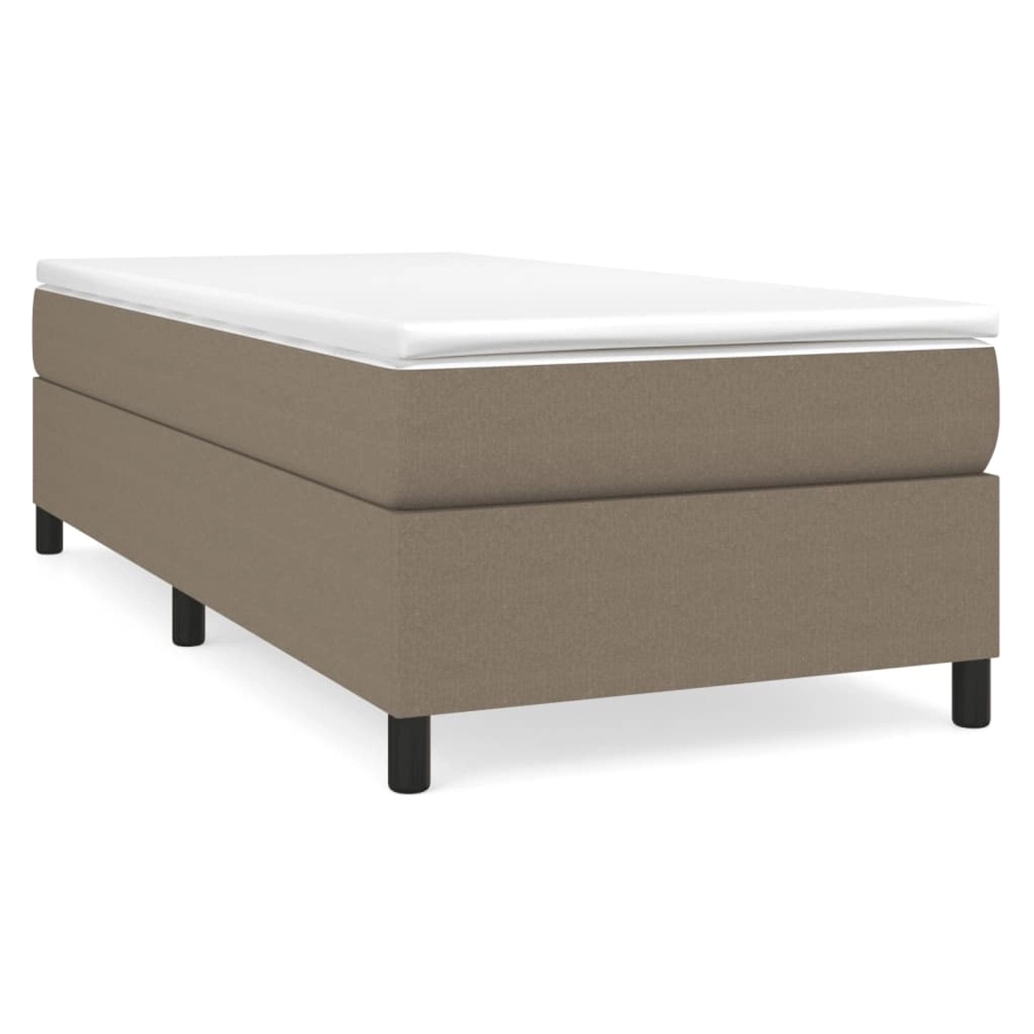 vidaXL Boxspringbett mit Matratze Taupe 90x200 cm Stoff 3144395 günstig online kaufen