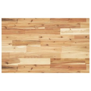 Rechteckige Waschtischplatte aus Akazienholz, geölt, 120x50 cm.