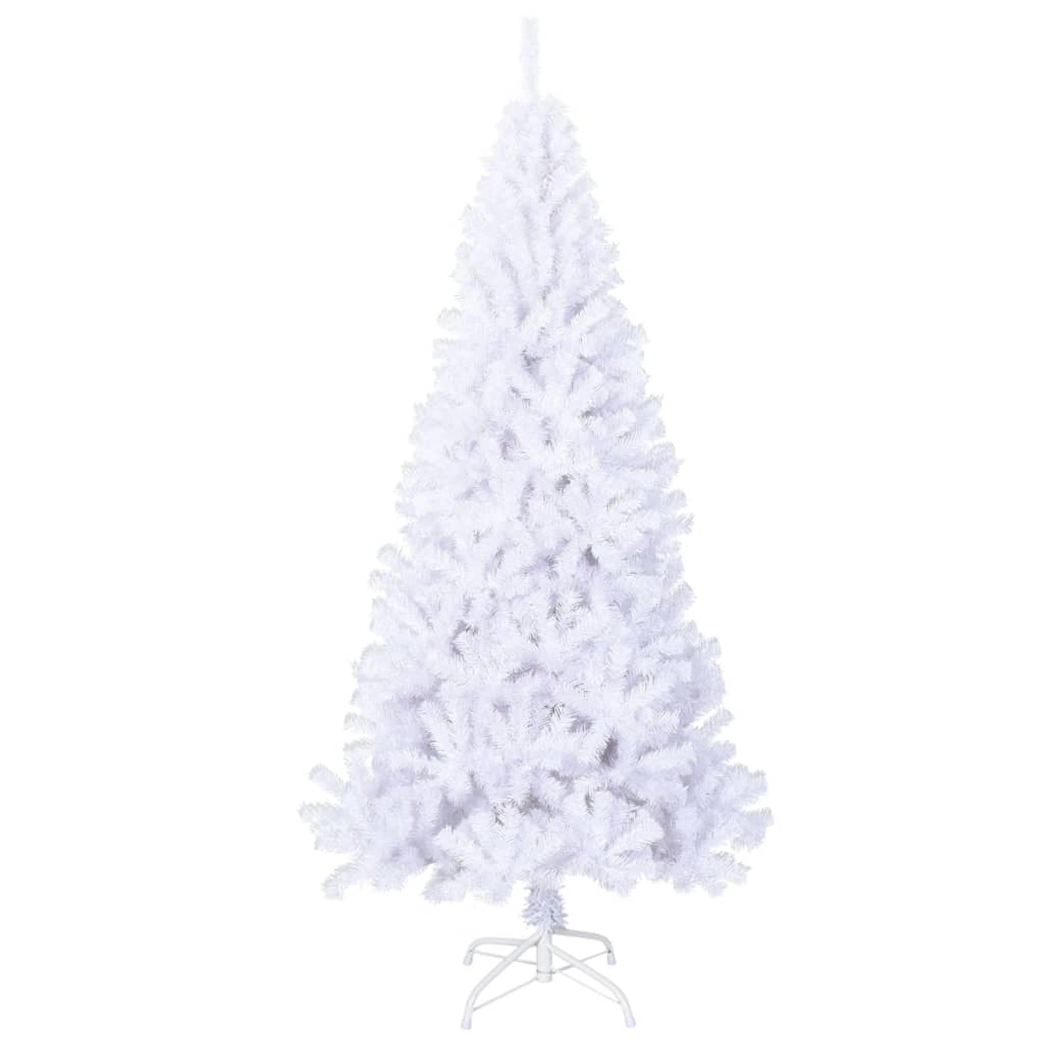 vidaXL Künstlicher Weihnachtsbaum mit Dicken Zweigen Weiß 210 cm PVC