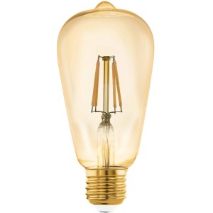 Eglo LED Leuchtmittel ST64 Amber, E27, 4,9 W. Smart Home Lampe mit warmweißem Licht.