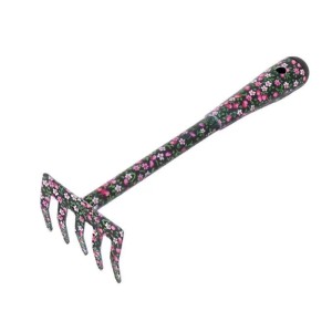 Galaflor Handrechen aus Stahl mit Blumenmotiv