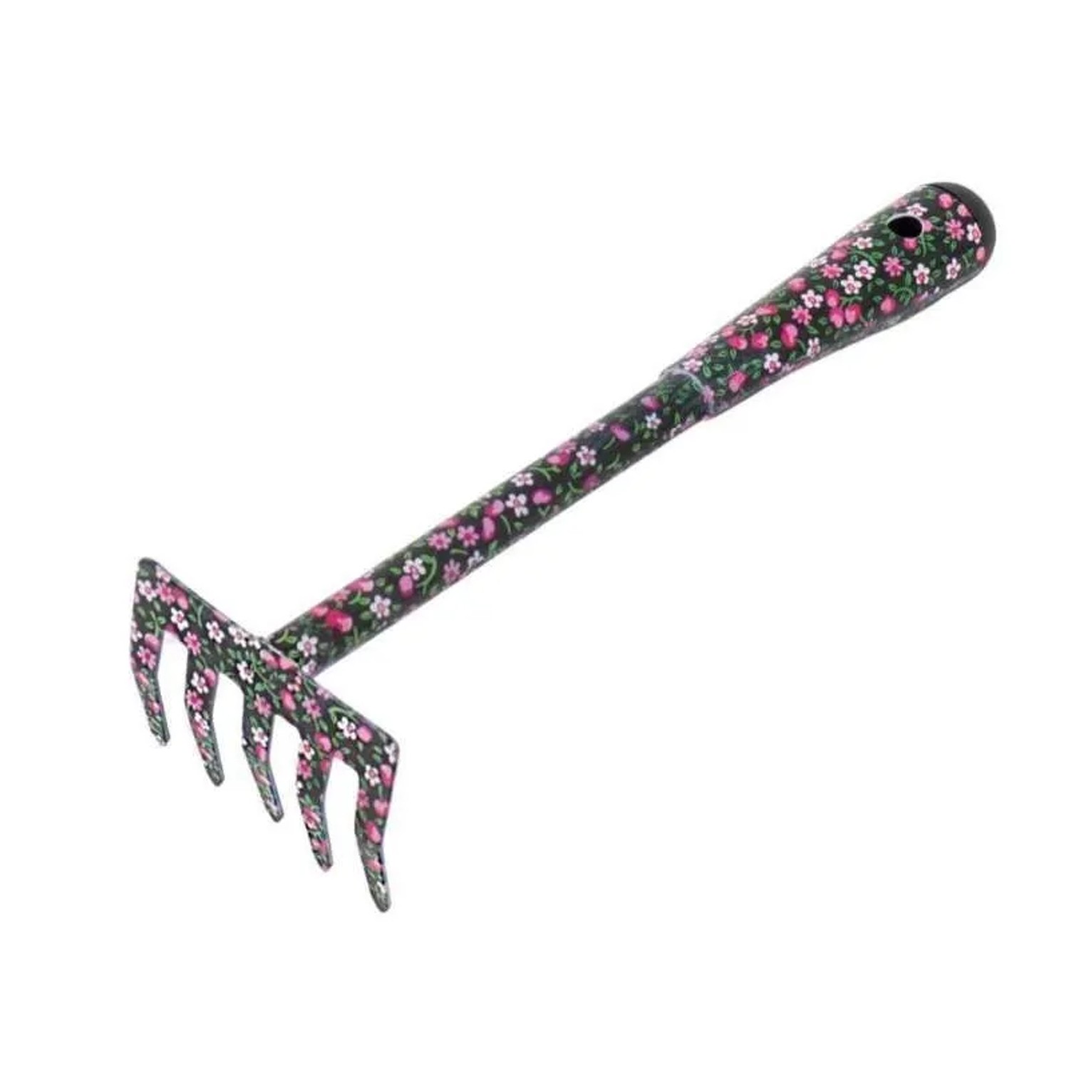 Galaflor Handrechen aus Stahl mit Blumenmotiv