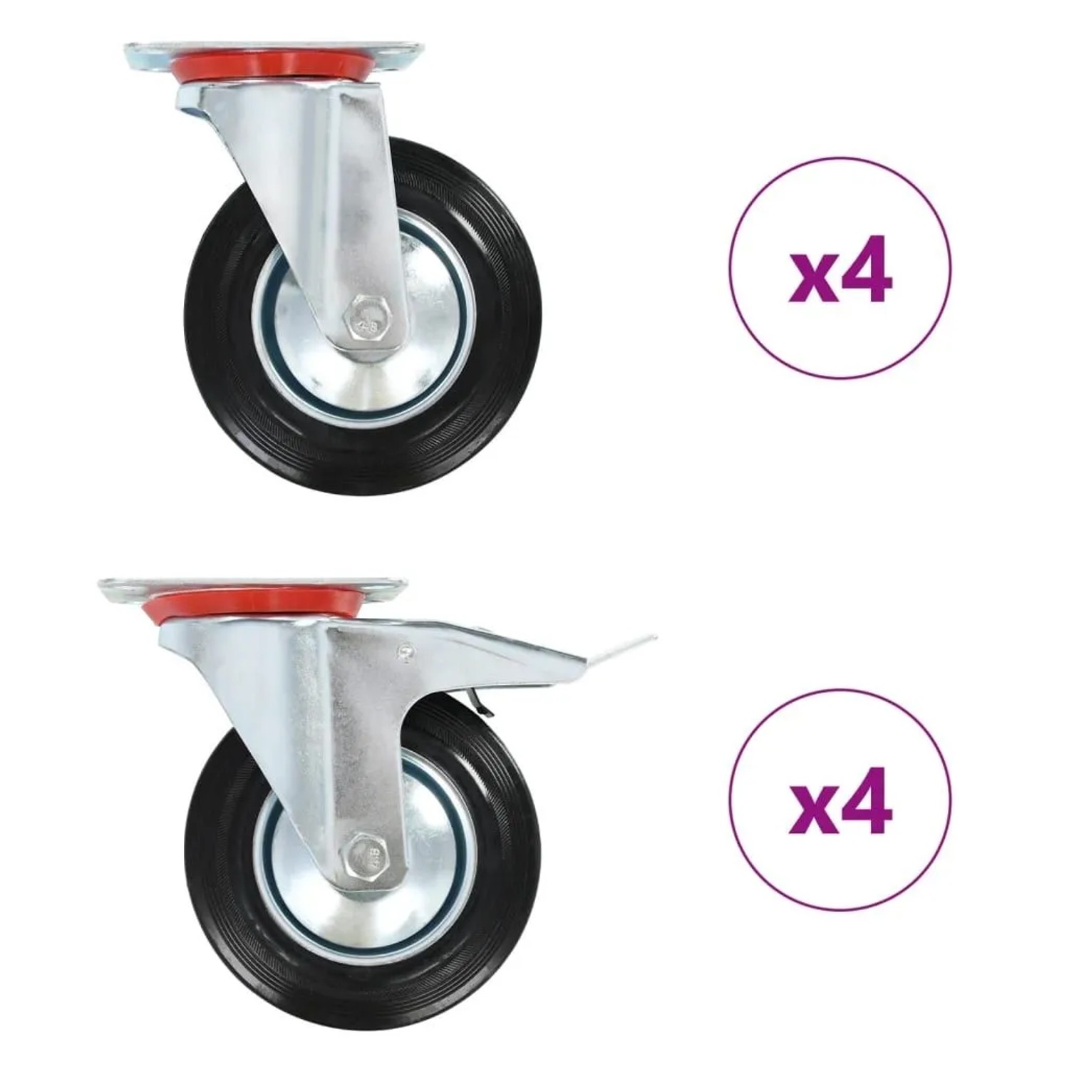 vidaXL 8 Stk Lenkrollen 160 mm 278026