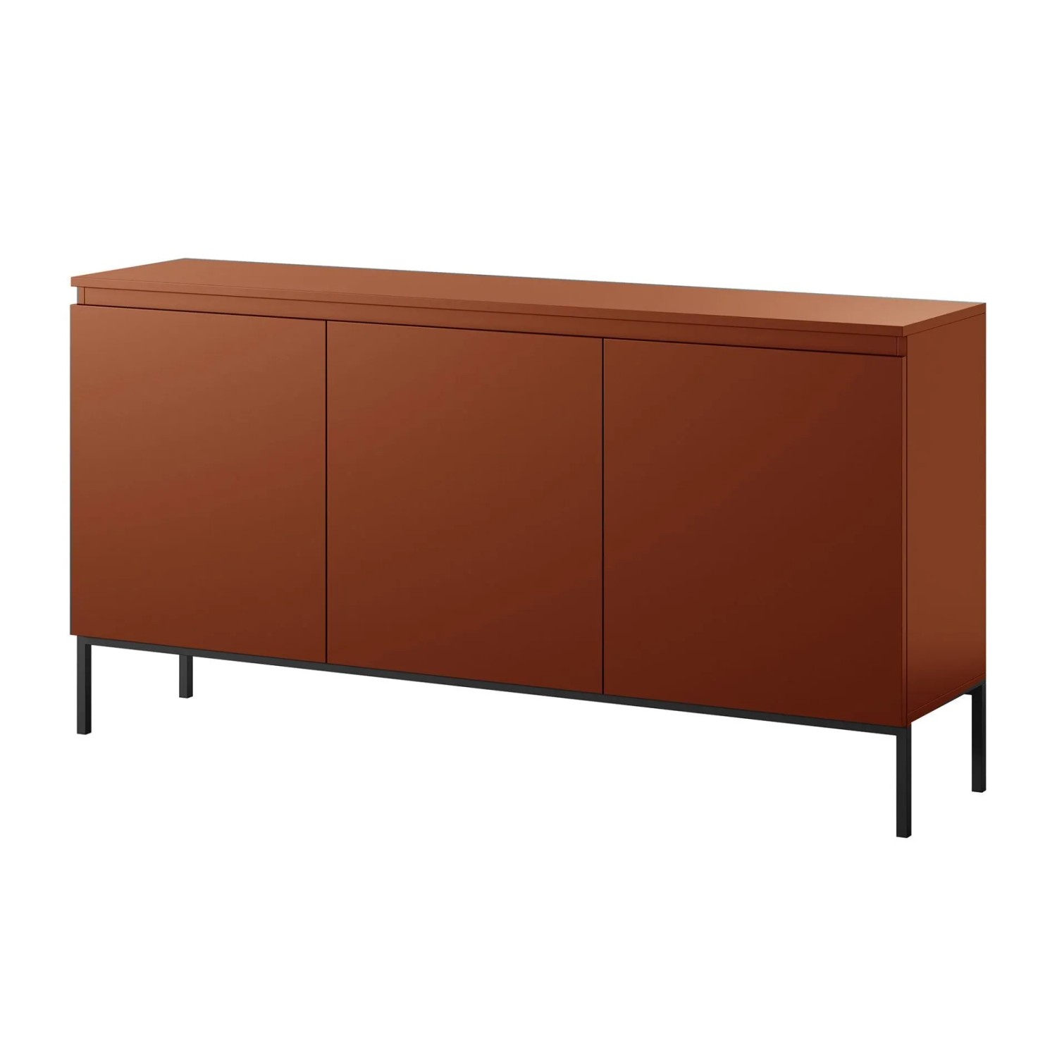 Selsey Sideboard Bemmi 150 cm Ziegelrot mit schwarzen Beinen