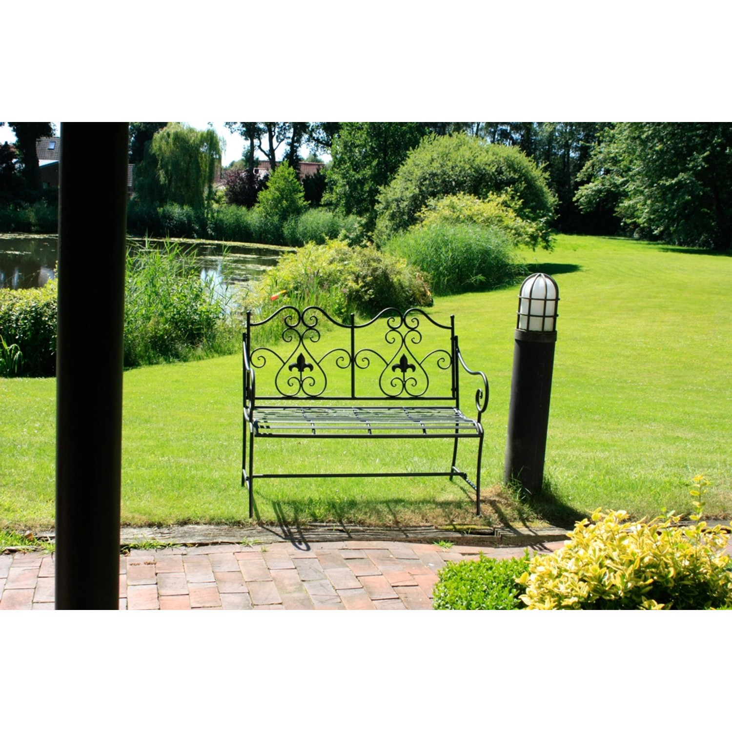 Garden Pleasure Gartenbank Lanzarote 105 cm x 56 cm x 90 cm Stahl