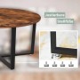 Holz4home Couchtisch Indie Rund mit justierbaren Füßen, Industrie-Stil.