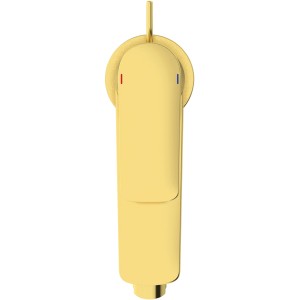 Ideal Standard Connect Air Bidetarmatur in gebürstetem Gold, Aufsicht.