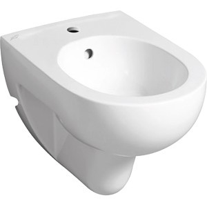 Geberit Renova Bidet, wandhängend, weiß mit KeraTect Beschichtung und Überlauf