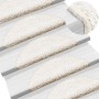 vidaXL Stufenmatten 15 Stk 56x17x3 cm Weiß Halbrund 133898_2