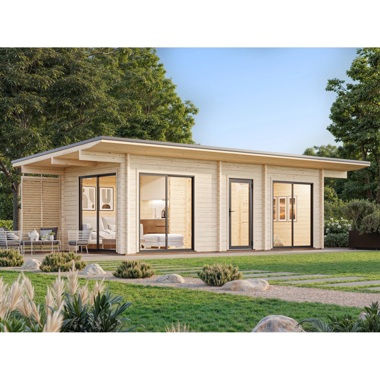 Palmako Ferienhaus Cecilia 760 x 314 cm Naturbelassen FSC® günstig online kaufen