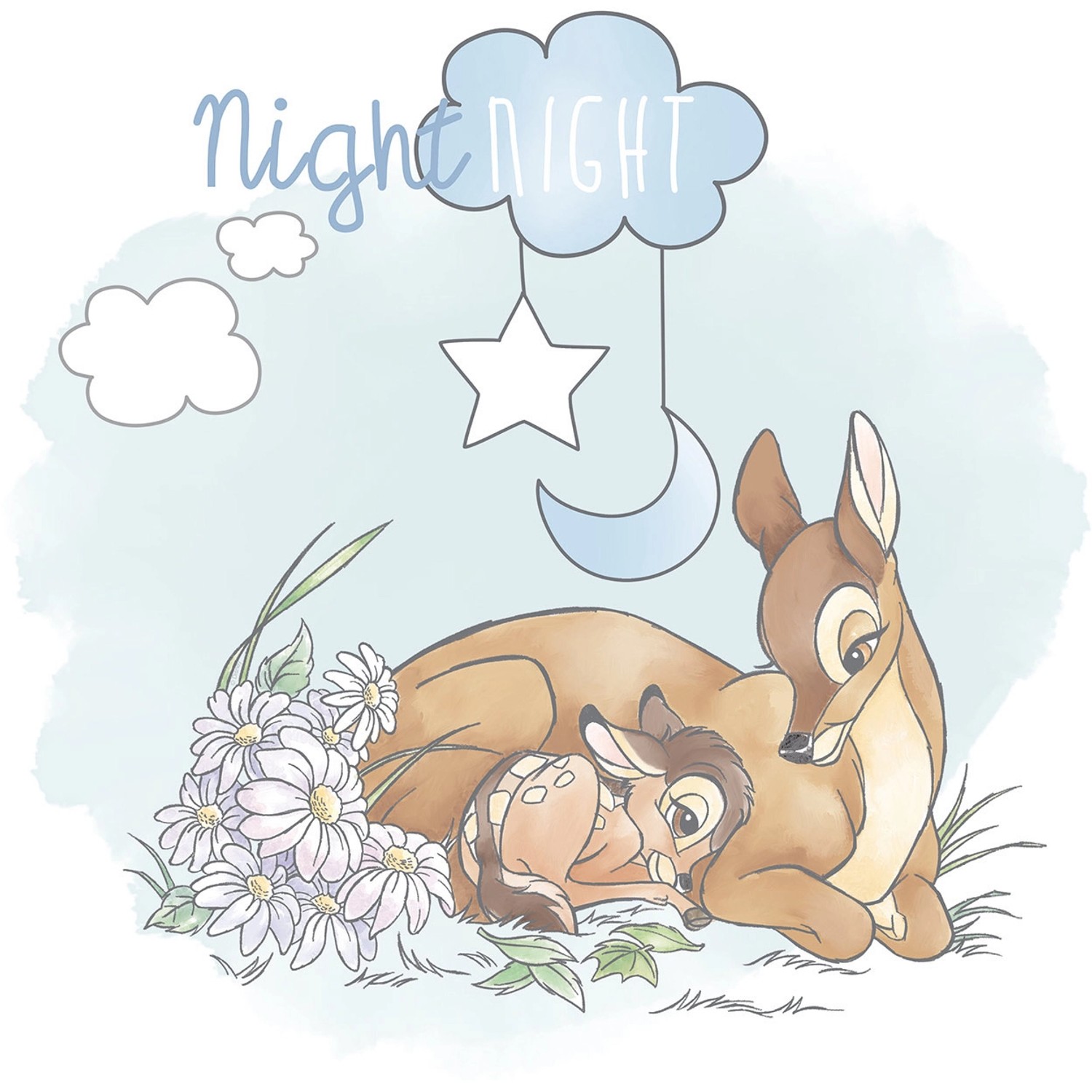 Komar Wandbild Bambi Good Night 50 x 70 cm