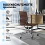 Graue Björn&Schiller Bodenschutzmatte unter Bürostuhl, 100x120cm, für Kratzschutz auf Hartböden.