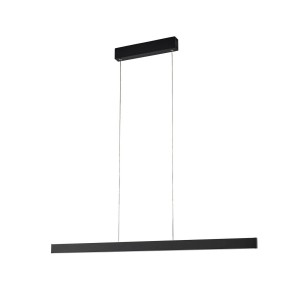 Lucande LED Smart Home Pendelleuchte Mylosh 10039438 Dimmbar mit Leselampe Modern in Schwarz aus Aluminium 1-flammig Wohnzimmerleuchte