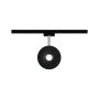 URail LED-Spot Sphere, schwarz matt/chrom, 7,4W, 2700K für Schienensysteme.