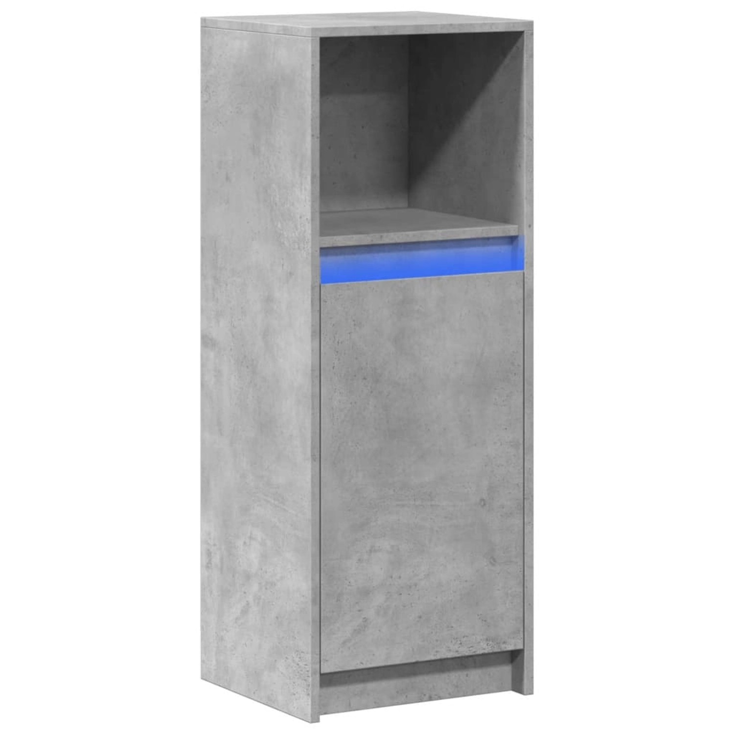 vidaXL LED-Sideboard Betongrau 38x34x100 cm Holzwerkstoff 852169