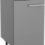 Optifit Unterschrank Mats825, 40 cm, Basaltgrau mit Schublade und Tür.