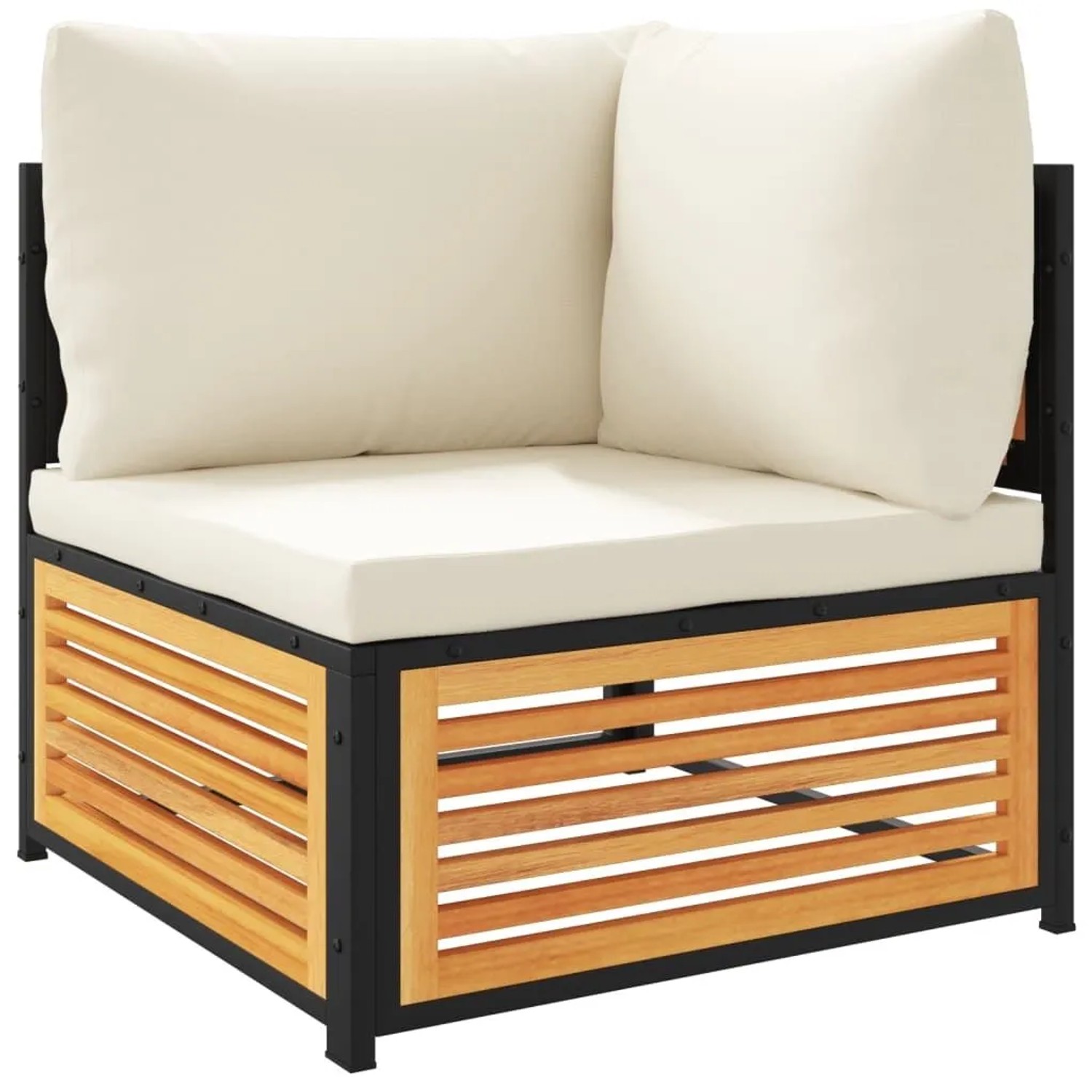 vidaXL Garten-Ecksofa mit Kissen Massivholz Akazie 367645