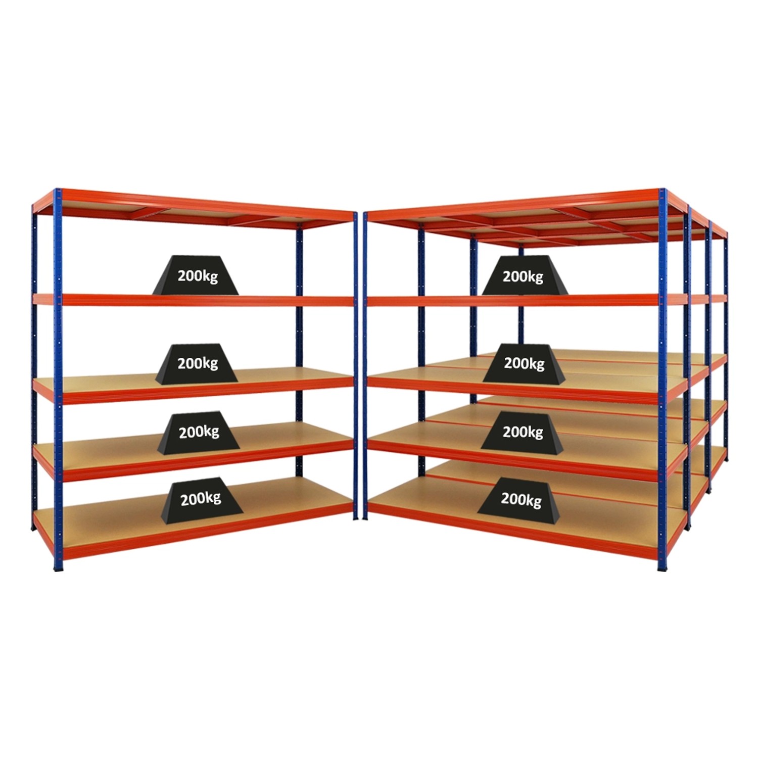 PROREGAL Mega Deal 4x Schwerlastregal Giant Elephant HxBxT 180 x 180 x 60 c günstig online kaufen
