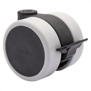 Wagner Möbel-Doppelrolle Soft, 6 cm, mit Feststeller, Tragkraft 50 kg, schwarz.