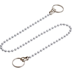 Verchromtes Zubehör für Kugelketten, 4-teiliges Set mit Verbindern und Ösen.