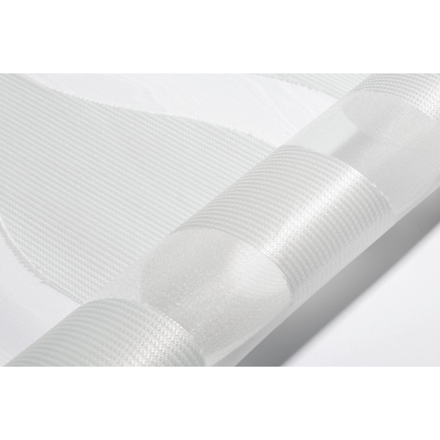 Schöner Wohnen Doppelrollo Tilda Welle, 45x150 cm, Weiß, Detailansicht des Stoffes.