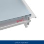 Detailaufnahme ZK-Tür-Element, verzinkt, mit Eckzarge. Kürzung bis 20mm möglich.