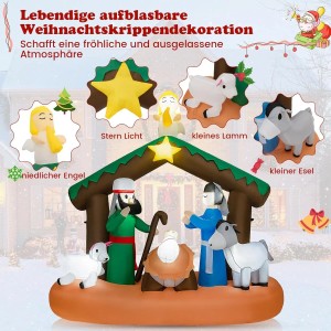 Costway Weihnachtskrippe Nachstellung Der Geburt Jesu 180 cm