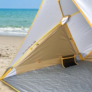 TAMBU Strandmuschel BARGA 210 x 148 x 122 cm UPF 80 mit Instant Aufbau