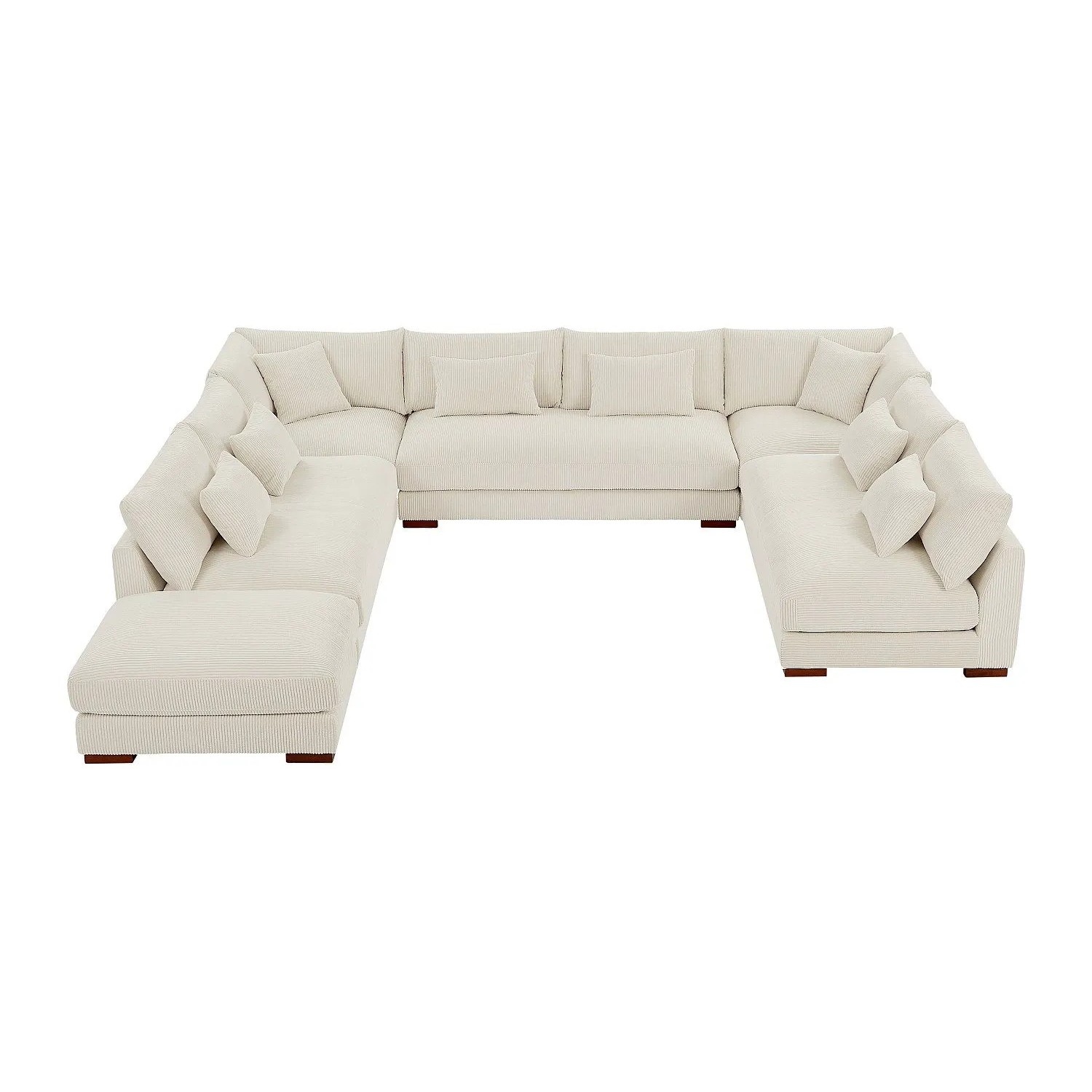 Vente-unique Sofa Ohne Schlafmöglichkeit Sperone Beige 102 cm  375 cm