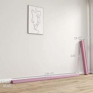 Rosa SPORTNOW Schwebebalken (236 cm) aus Kunststoff und Polyester, für Sport & Fitness zuhause.