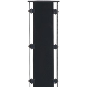 Floraworld Gabionenpfosten, 120x40 mm, Anthrazit, 240 cm. Stabiler Zaunpfosten mit Abdeckschienen.
