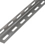 Gleichschenkliges Winkelprofil aus Stahl, 27x27x1000 mm, mit Löchern.
