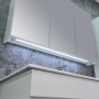 Sanotechnik Badmöbel-Set Belluno, weiß, mit Spiegelschrank und LED-Beleuchtung.