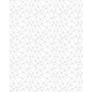 Sanders Fototapete Kirschblüten, schwarz-weiß, 200x250cm, abstraktes Dreiecksmuster.